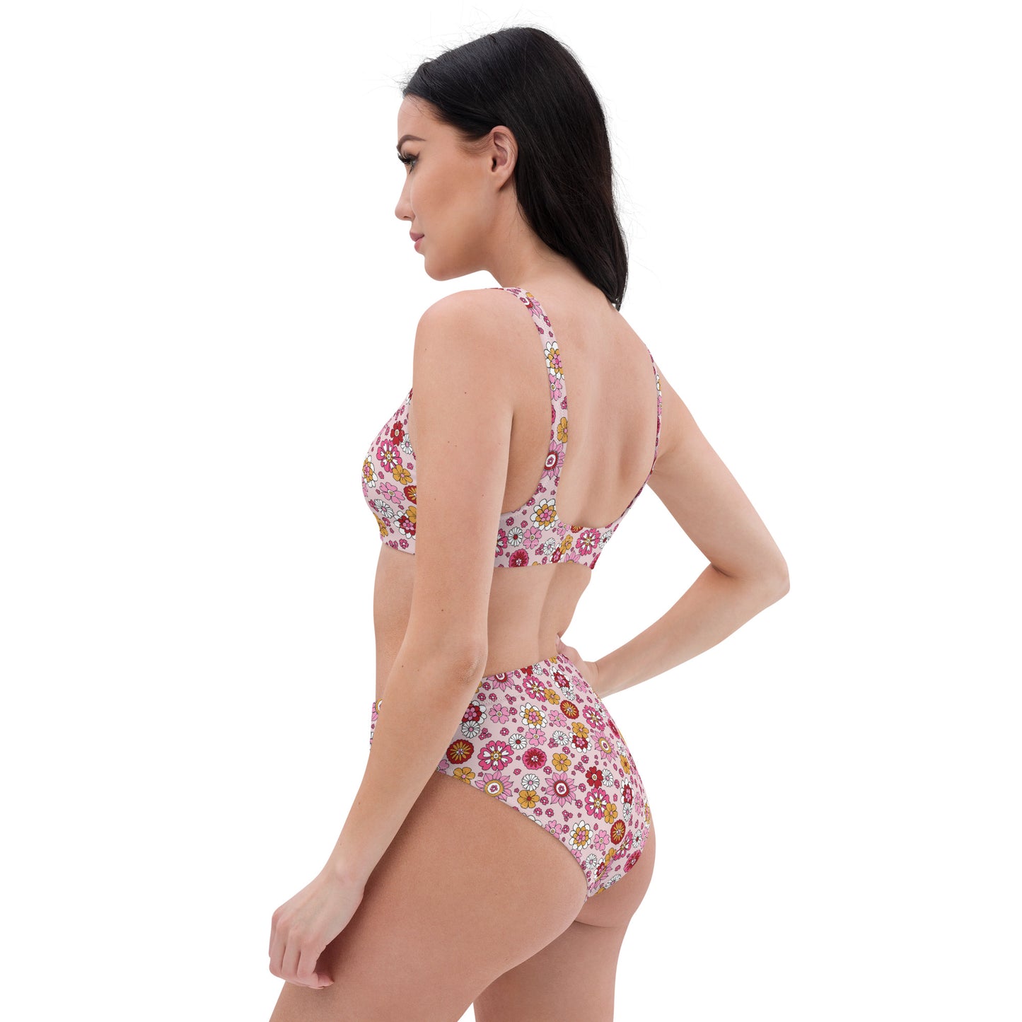 High Waisted Bikini Womens (Glamourange Luxury Bikini High Waisted - 006 Patterns Model)