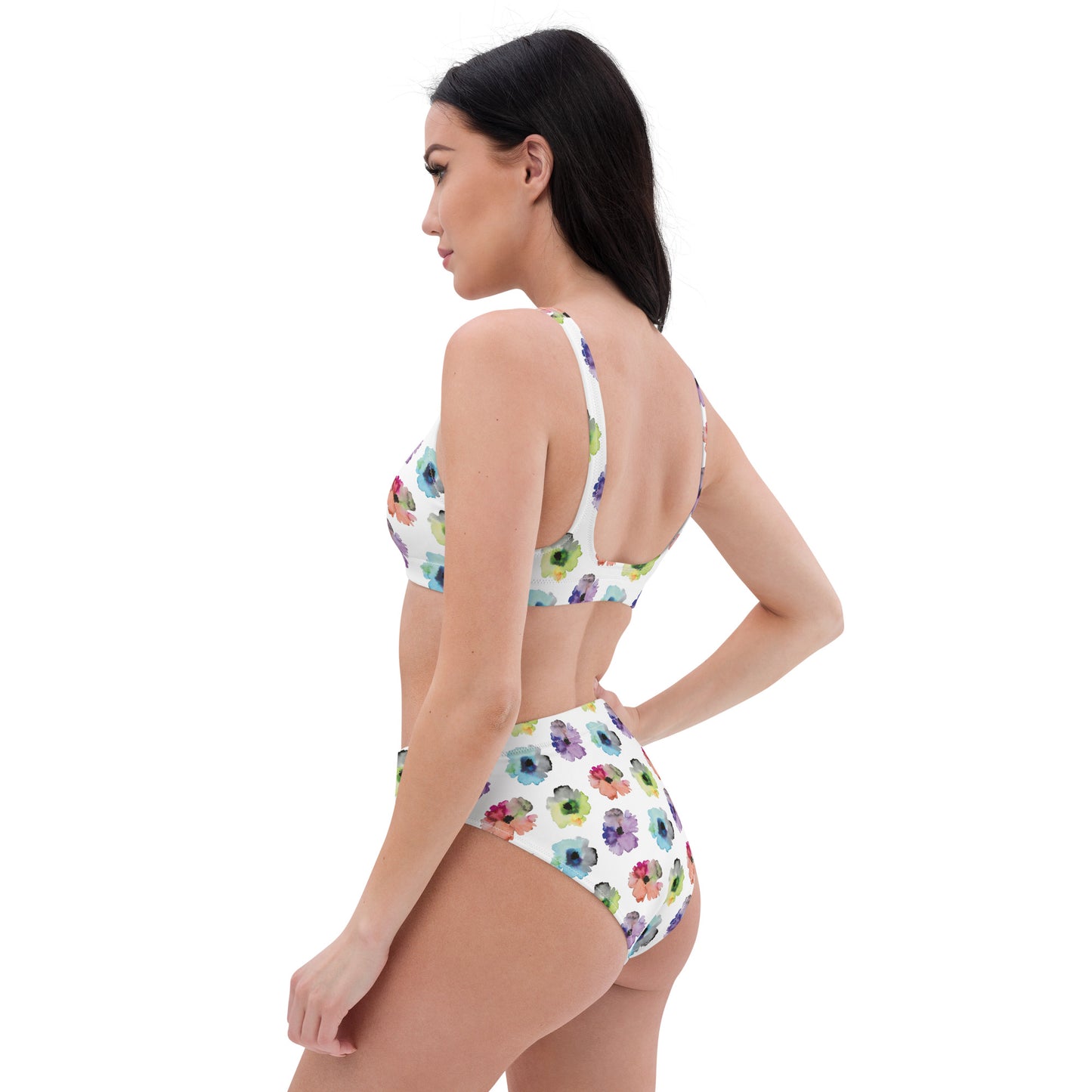 High Waisted Bikini Womens (Glamourange Luxury Bikini High Waisted - 0091 Patterns Model)