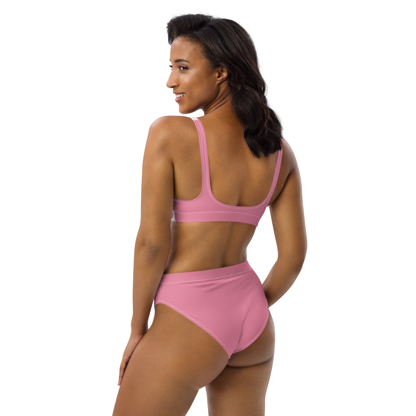 High Waisted Bikini Womens Mix and Match Patterns and Solid Colours (Glamourange 004 Model)