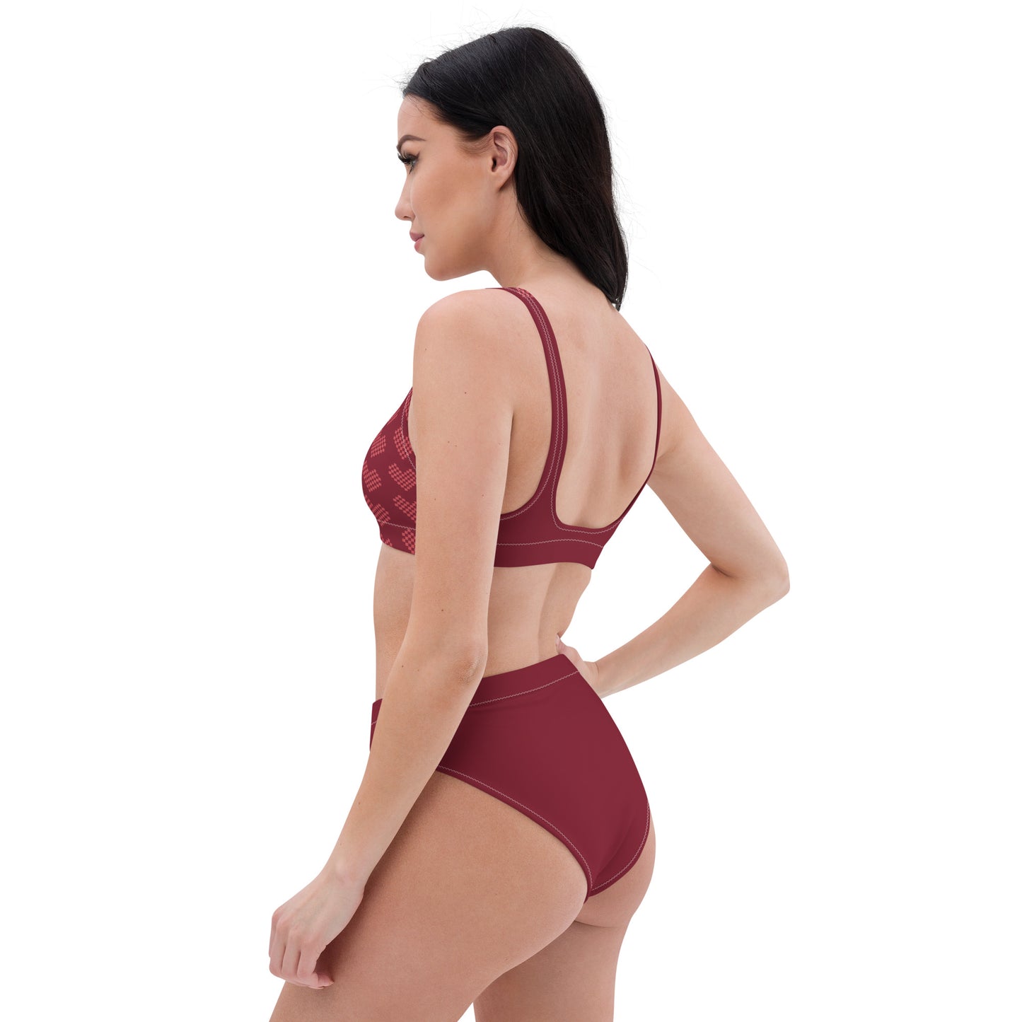 High Waisted Bikini Womens Mix and Match Patterns and Solid Colours (Glamourange 009 Model)