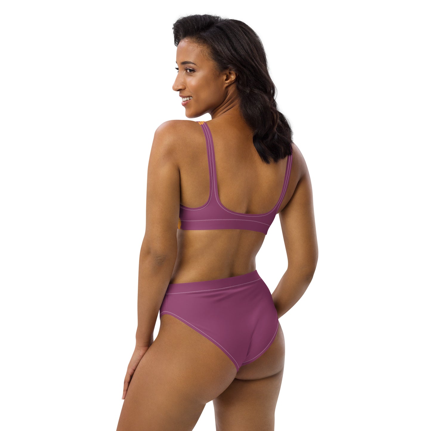 High Waisted Bikini Womens Mix and Match Patterns and Solid Colours (Glamourange 0036 Model)