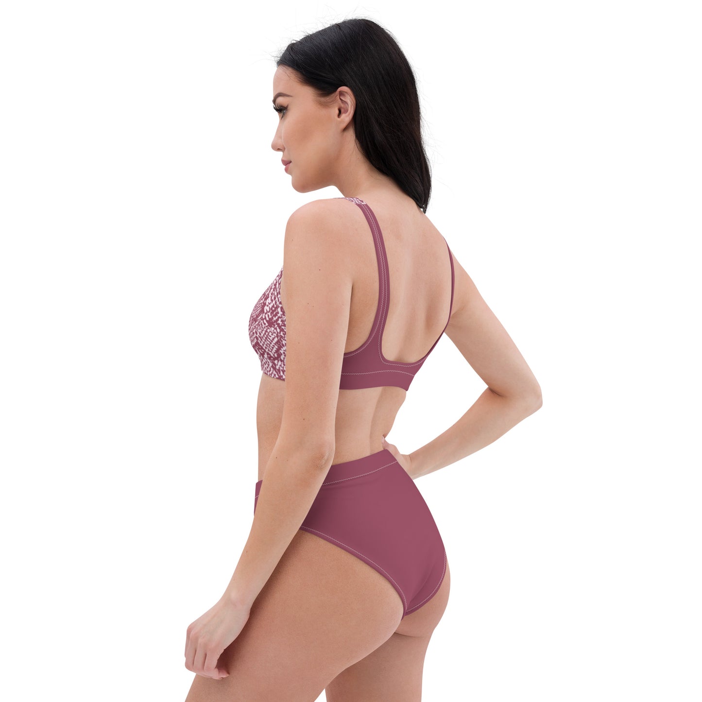 High Waisted Bikini Womens Mix and Match Patterns and Solid Colours (Glamourange 0045 Model)