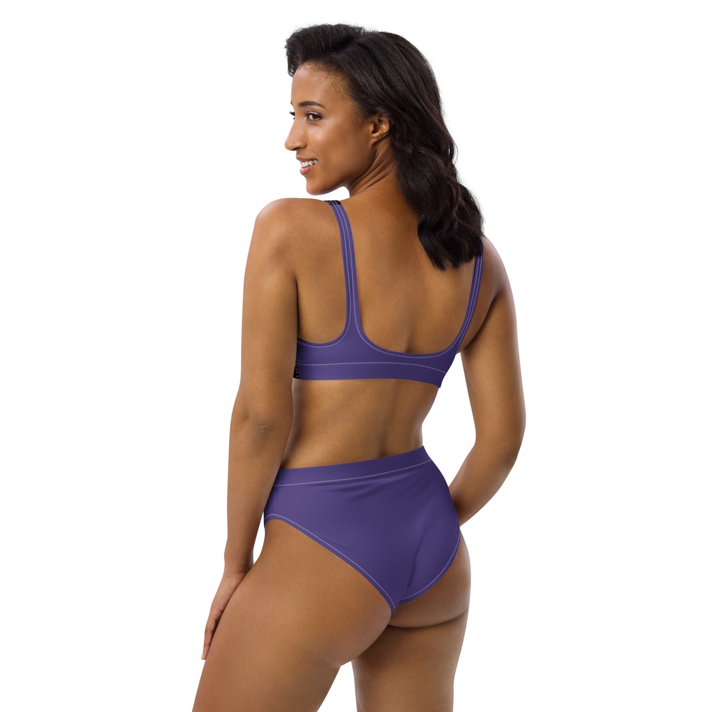High Waisted Bikini Womens Mix and Match Patterns and Solid Colours (Glamourange 0046 Model)