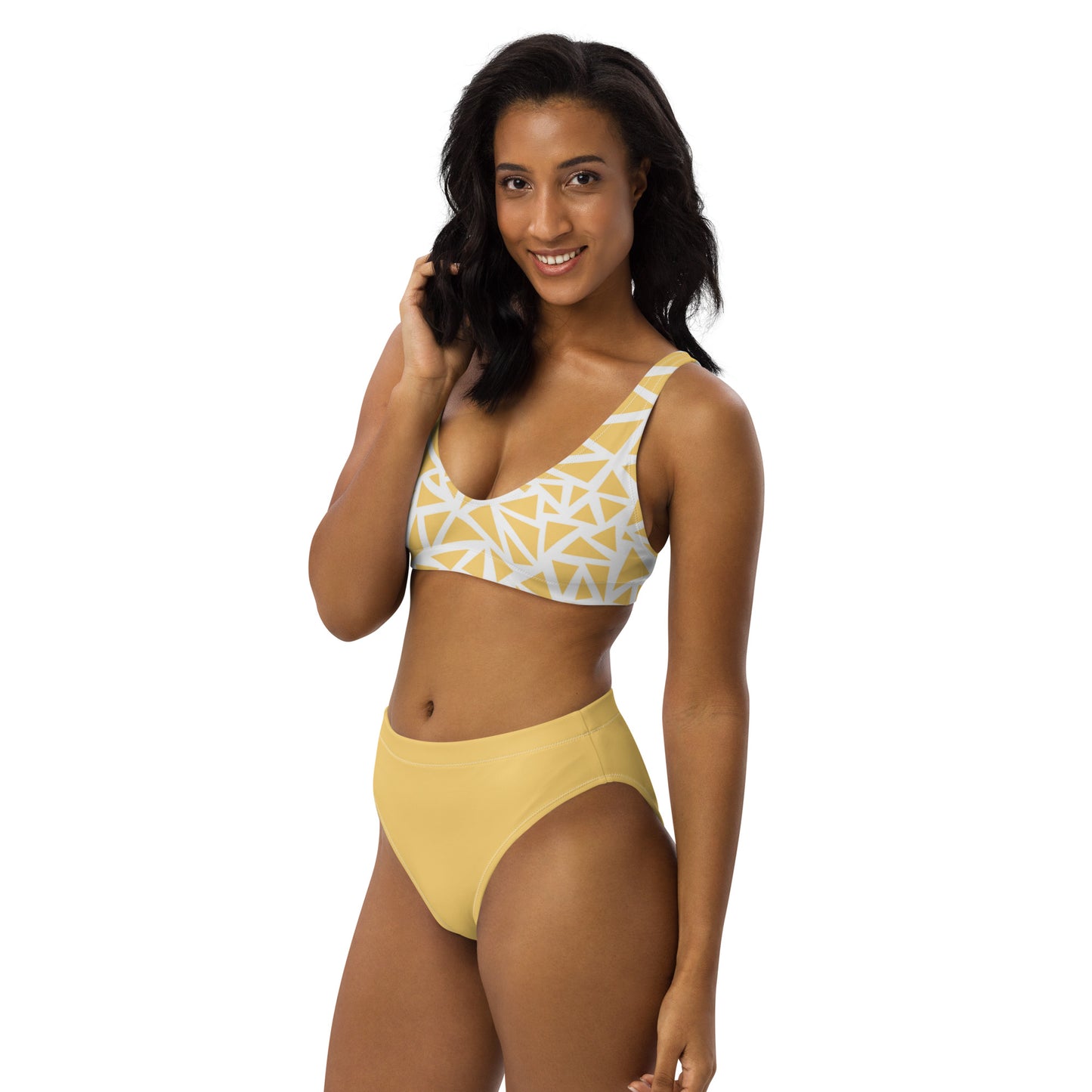 High Waisted Bikini Womens Mix and Match Patterns and Solid Colours (Glamourange 002 Model)