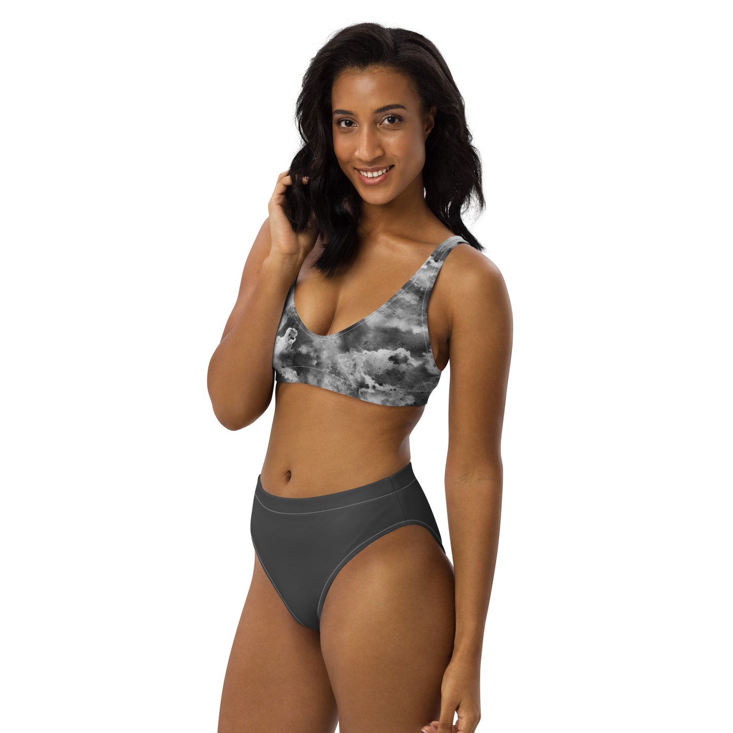 High Waisted Bikini Womens Mix and Match Patterns and Solid Colours (Glamourange 006 Model)