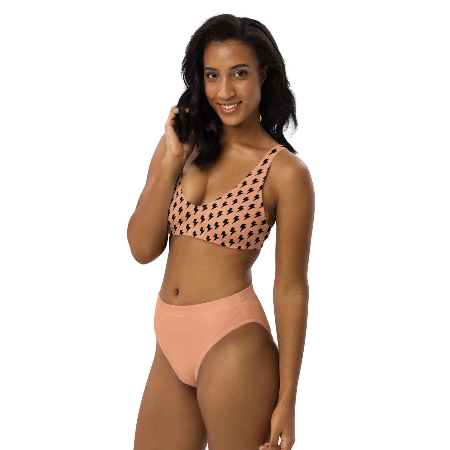 High Waisted Bikini Womens Mix and Match Patterns and Solid Colours (Glamourange 0016 Model)