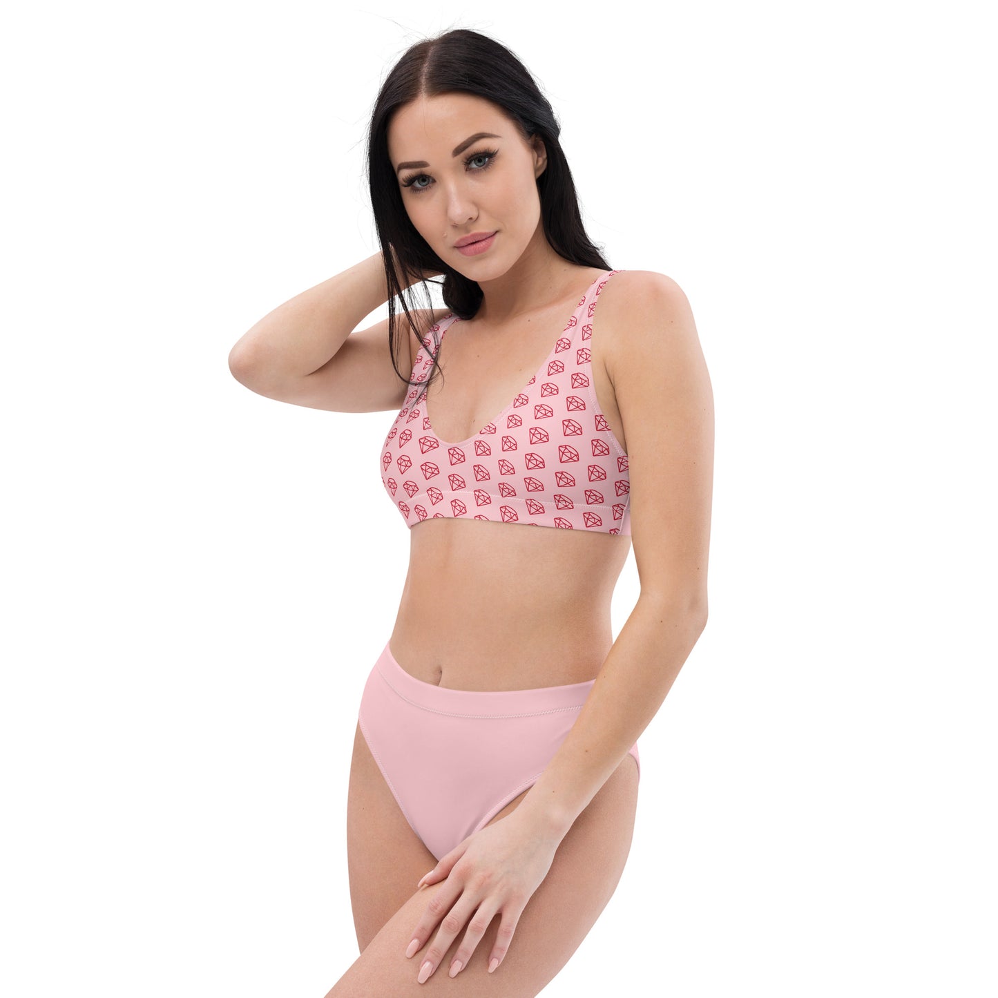 High Waisted Bikini Womens Mix and Match Patterns and Solid Colours (Glamourange 0017 Model)