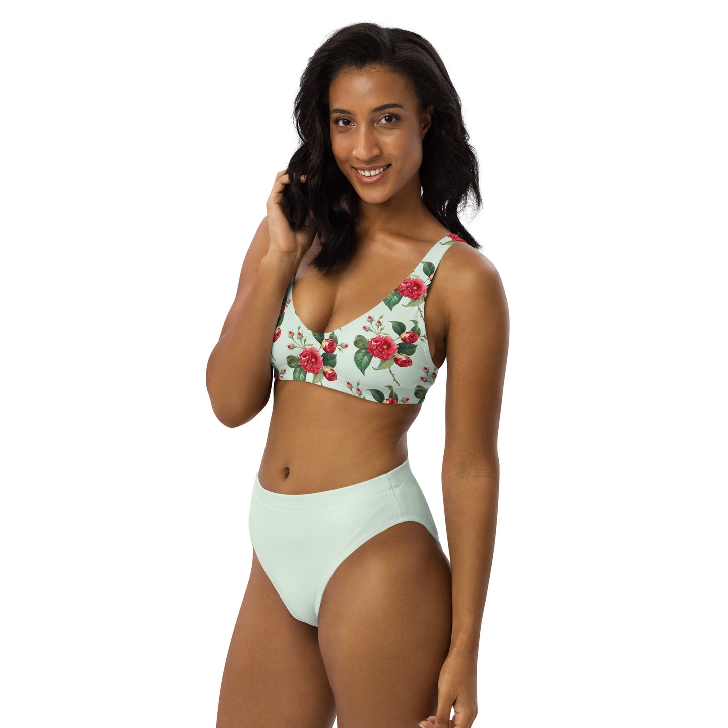 High Waisted Bikini Womens Mix and Match Patterns and Solid Colours (Glamourange 0018 Model)