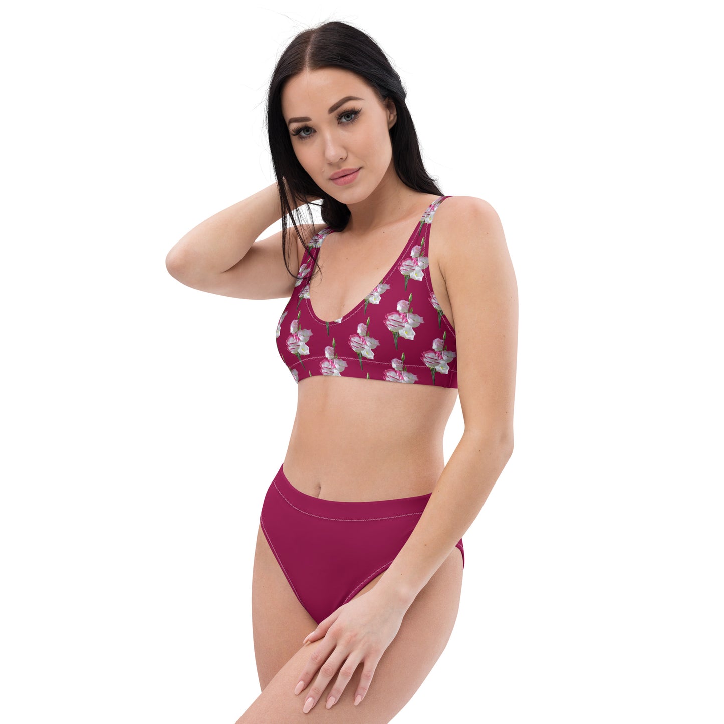 High Waisted Bikini Womens Mix and Match Patterns and Solid Colours (Glamourange 0019 Model)