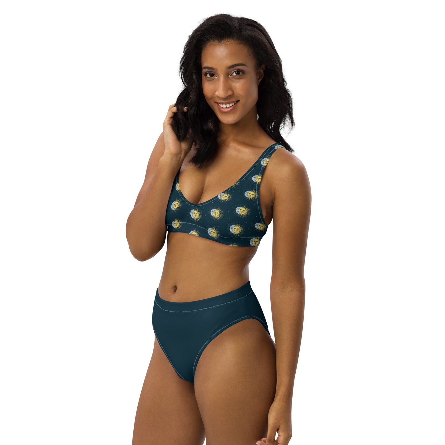 High Waisted Bikini Womens Mix and Match Patterns and Solid Colours (Glamourange 0030 Model)