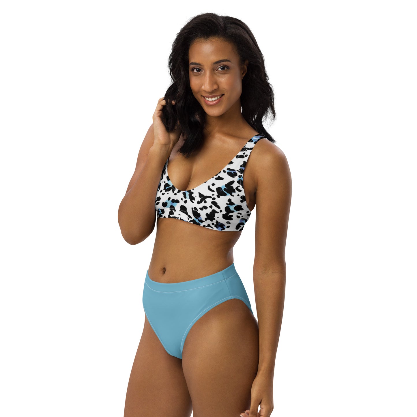 High Waisted Bikini Womens Mix and Match Patterns and Solid Colours (Glamourange 0040 Model)