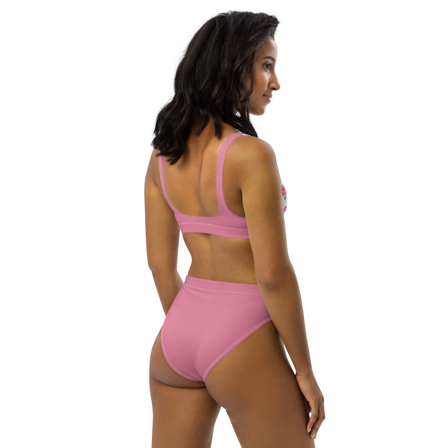 High Waisted Bikini Womens Mix and Match Patterns and Solid Colours (Glamourange 004 Model)