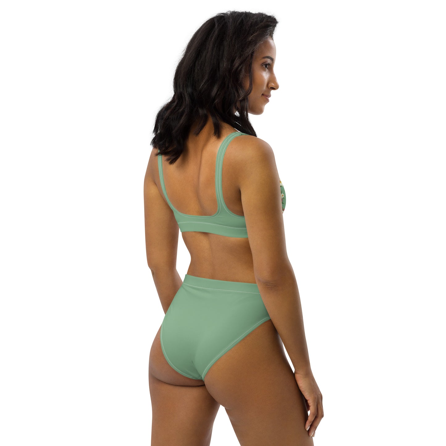 High Waisted Bikini Womens Mix and Match Patterns and Solid Colours (Glamourange 0020 Model)