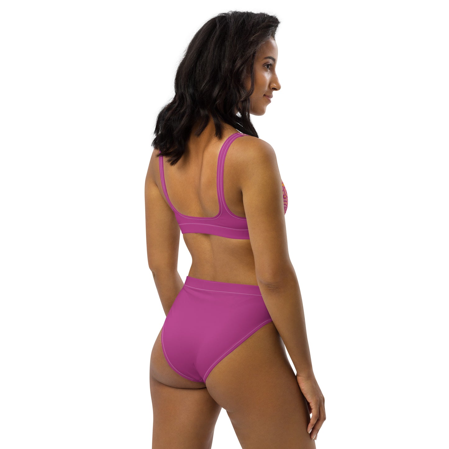 High Waisted Bikini Womens Mix and Match Patterns and Solid Colours (Glamourange 0022 Model)