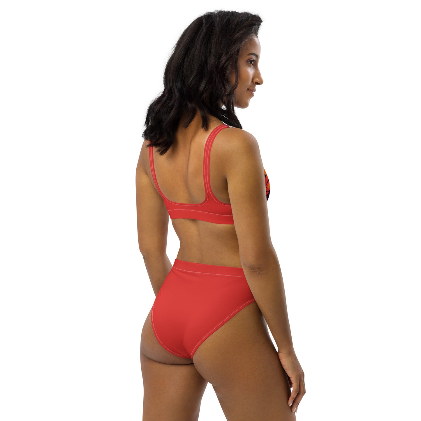 High Waisted Bikini Womens Mix and Match Patterns and Solid Colours (Glamourange 0032 Model)