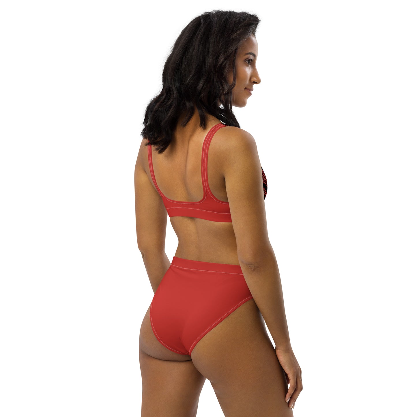 High Waisted Bikini Womens Mix and Match Patterns and Solid Colours (Glamourange 0044 Model)