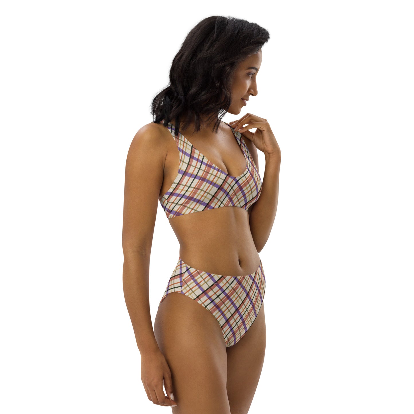 High Waisted Bikini Womens (Glamourange Luxury Bikini High Waisted - 0043 Patterns Model)