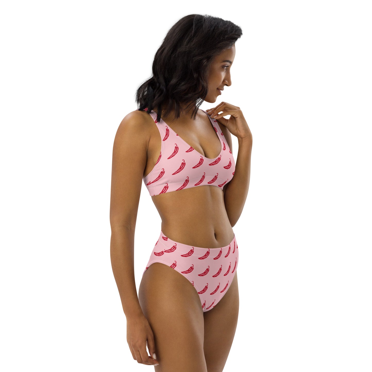 High Waisted Bikini Womens (Glamourange Luxury Bikini High Waisted - 00100 Patterns Model)