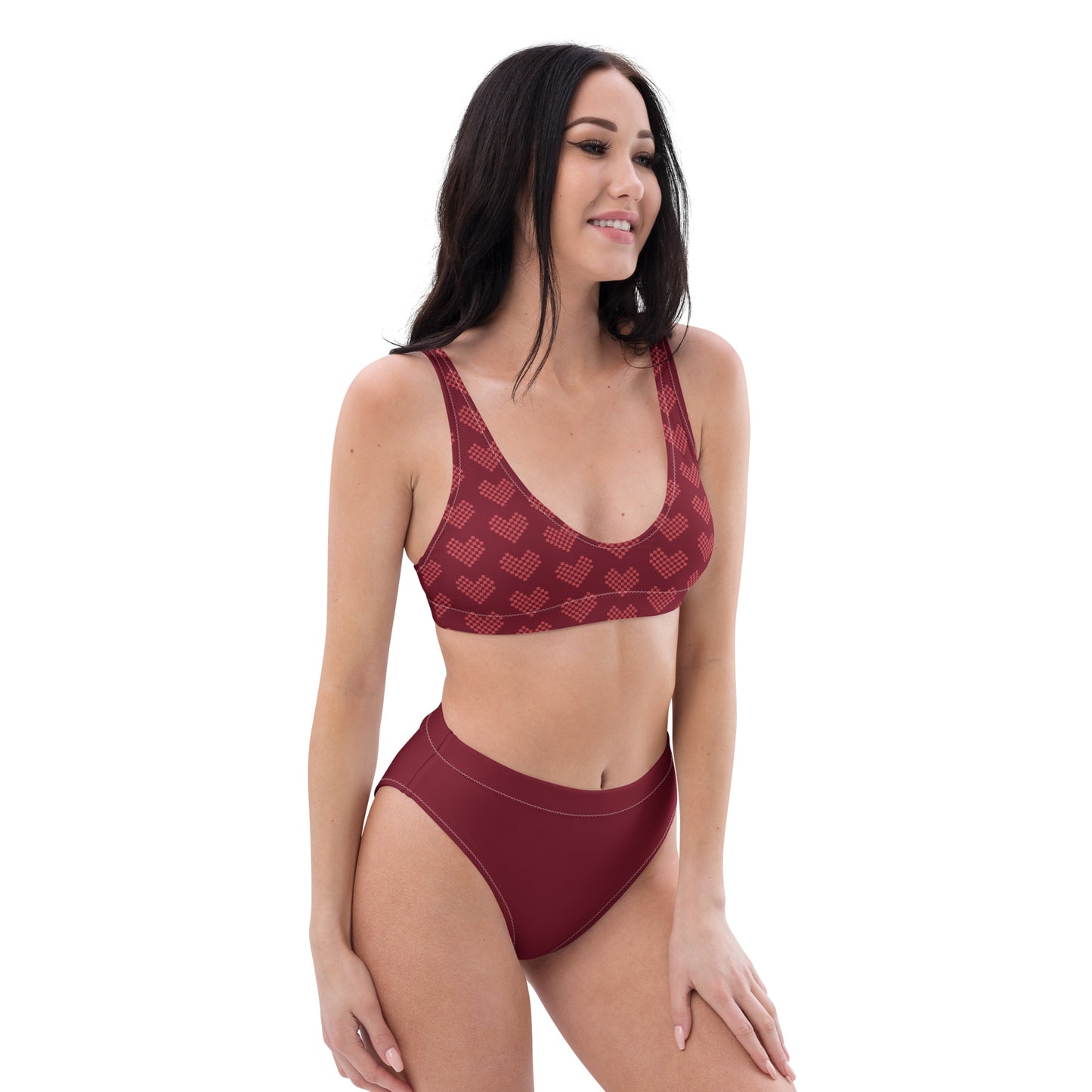 High Waisted Bikini Womens Mix and Match Patterns and Solid Colours (Glamourange 009 Model)