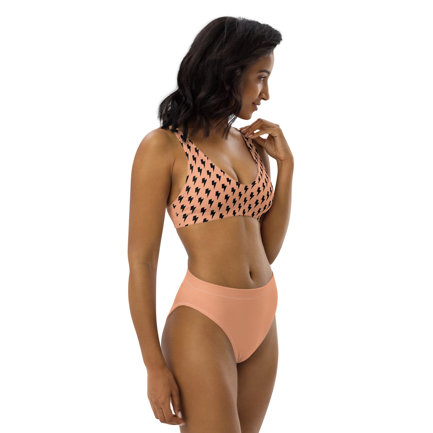 High Waisted Bikini Womens Mix and Match Patterns and Solid Colours (Glamourange 0016 Model)