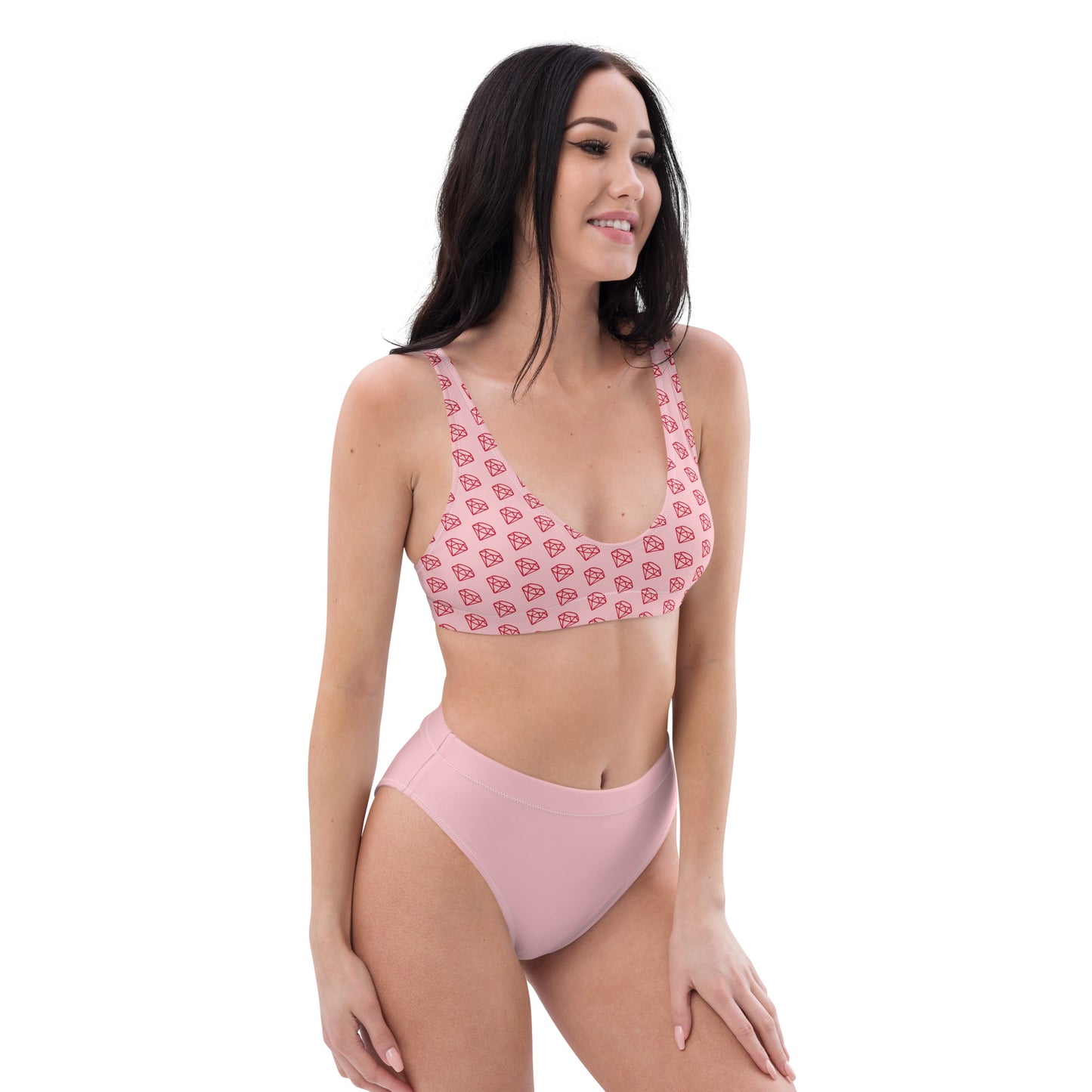 High Waisted Bikini Womens Mix and Match Patterns and Solid Colours (Glamourange 0017 Model)