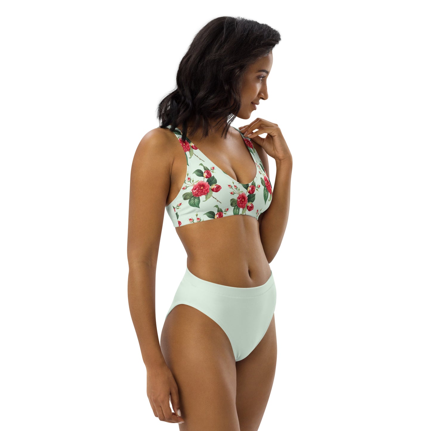 High Waisted Bikini Womens Mix and Match Patterns and Solid Colours (Glamourange 0018 Model)