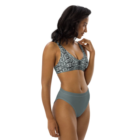 High Waisted Bikini Womens Mix and Match Patterns and Solid Colours (Glamourange 0042 Model)