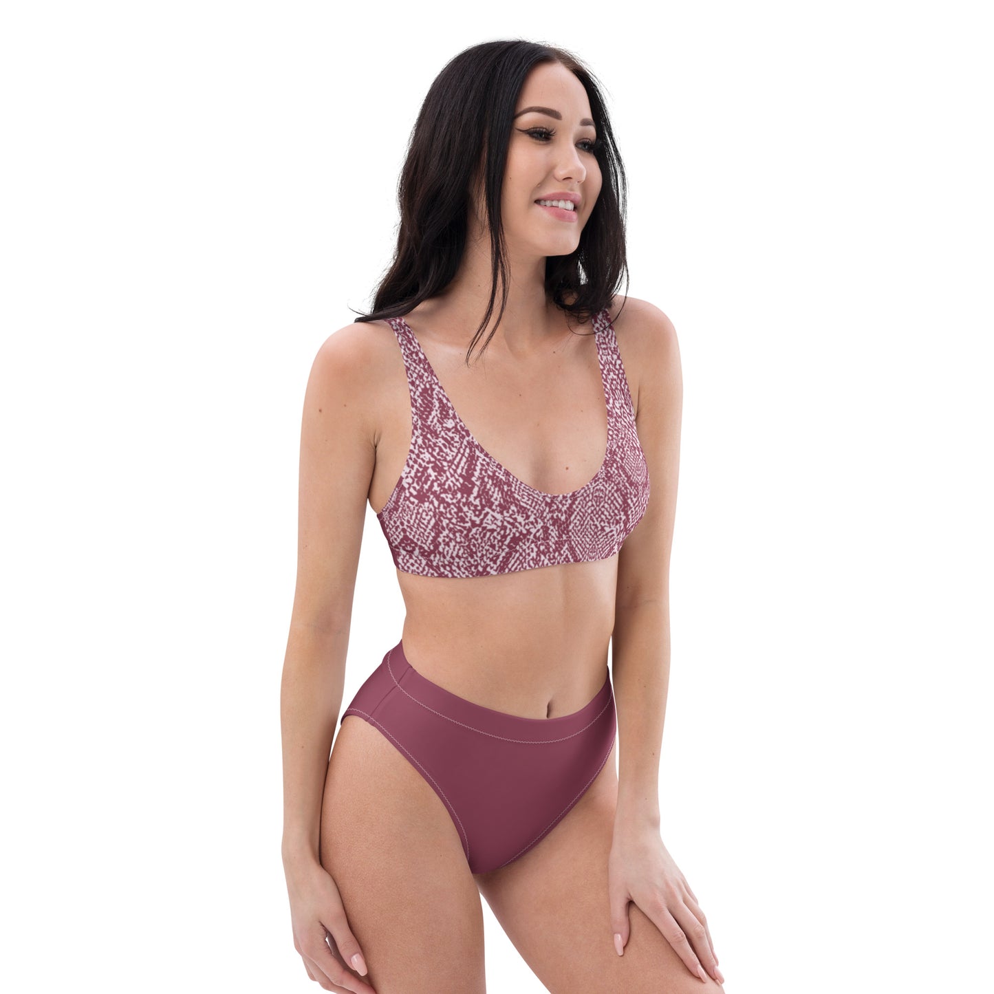 High Waisted Bikini Womens Mix and Match Patterns and Solid Colours (Glamourange 0045 Model)