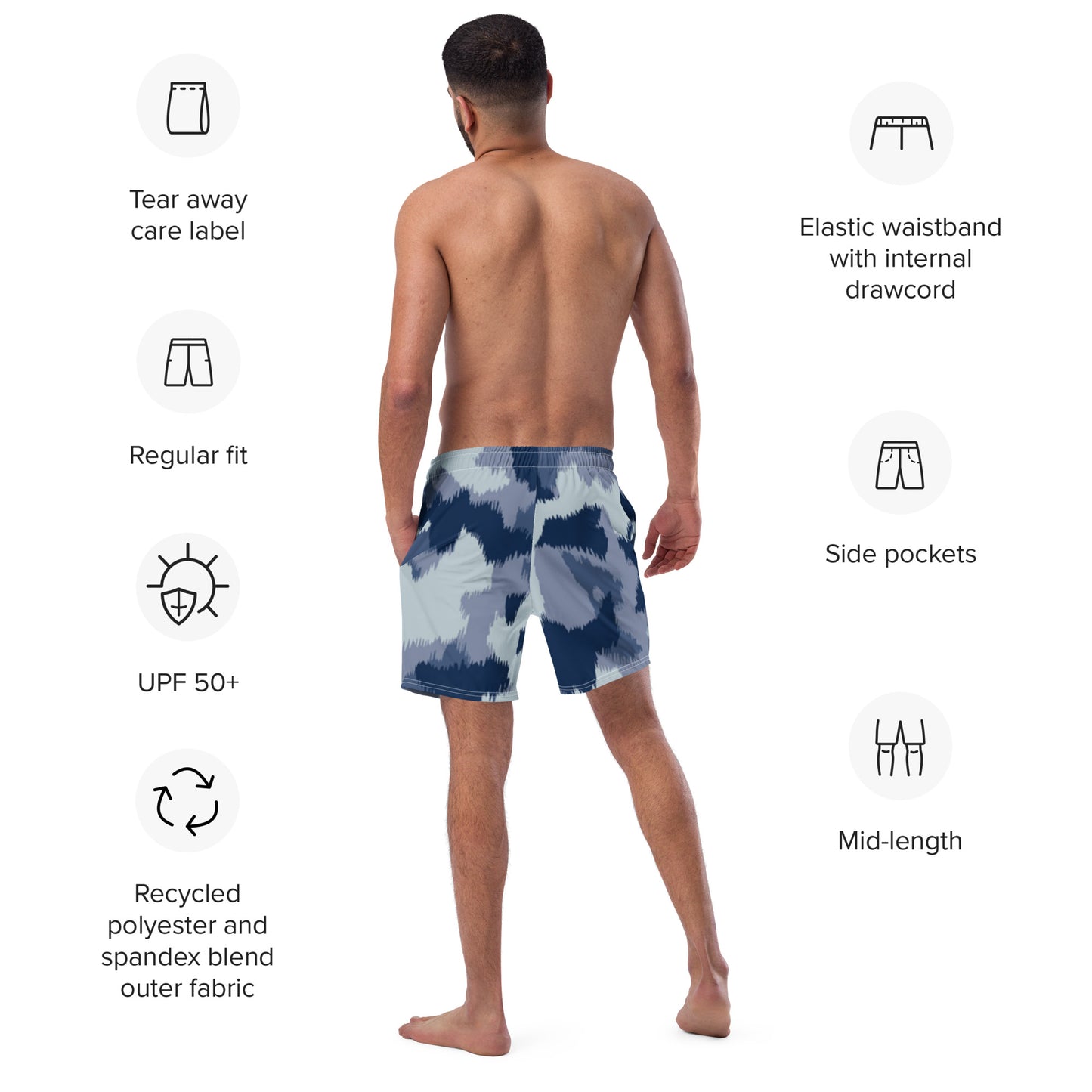 Men's Swim Trunks (Glamourange Mens Swim Trunks By Patterns - 003 Model)