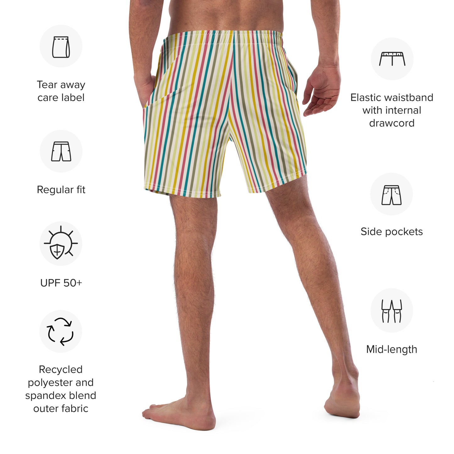 Men's Swim Trunks (Glamourange Mens Swim Trunks By Patterns - 0011 Model)