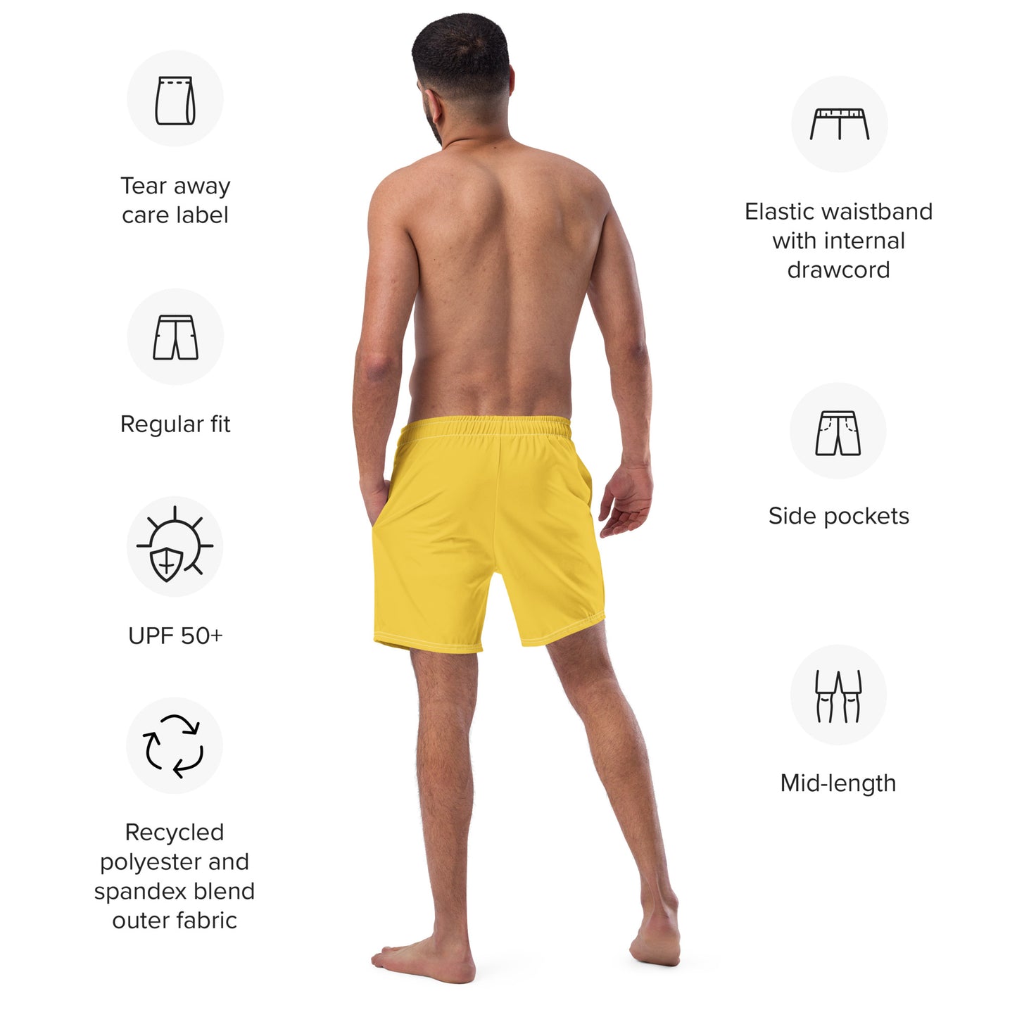 Men's Swim Trunks (Glamourange Mens Swim Trunks By Patterns - 0014 Model)