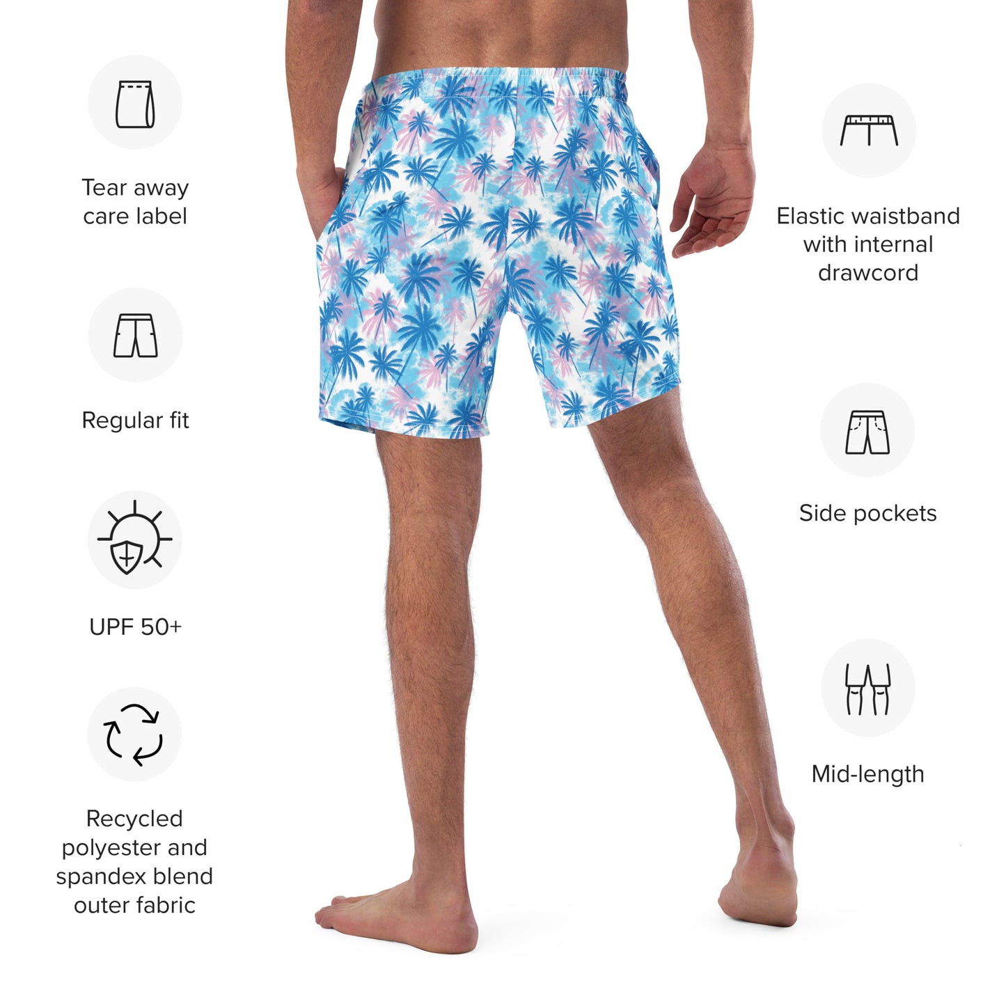 Men's Swim Trunks (Glamourange Mens Swim Trunks By Patterns - 0017 Model)