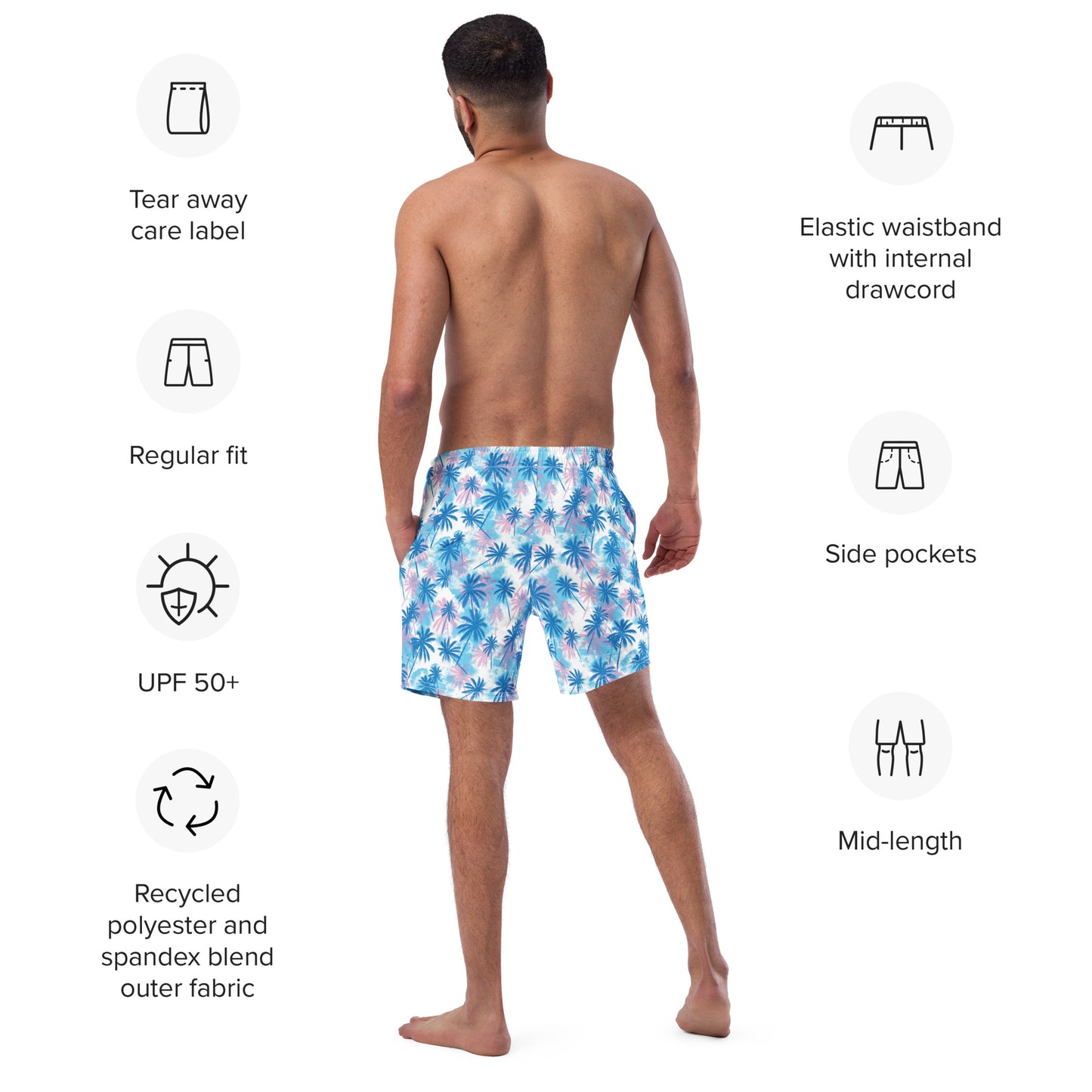 Men's Swim Trunks (Glamourange Mens Swim Trunks By Patterns - 0017 Model)