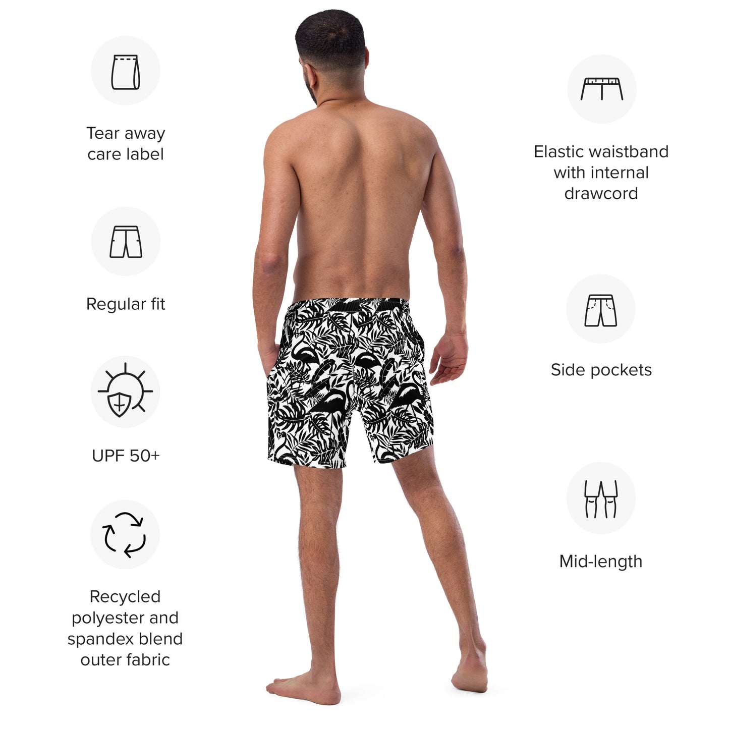 Men's Swim Trunks (Glamourange Mens Swim Trunks By Patterns - 0018 Model)