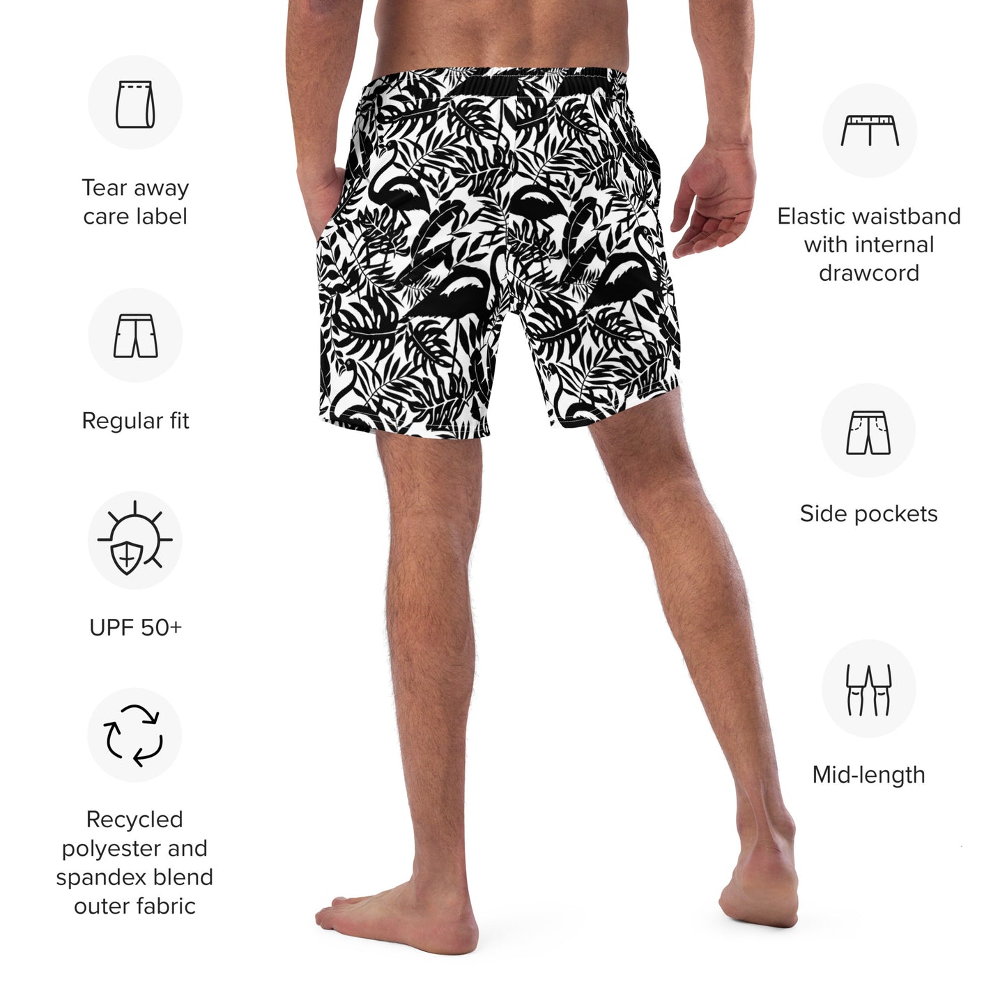 Men's Swim Trunks (Glamourange Mens Swim Trunks By Patterns - 0018 Model)