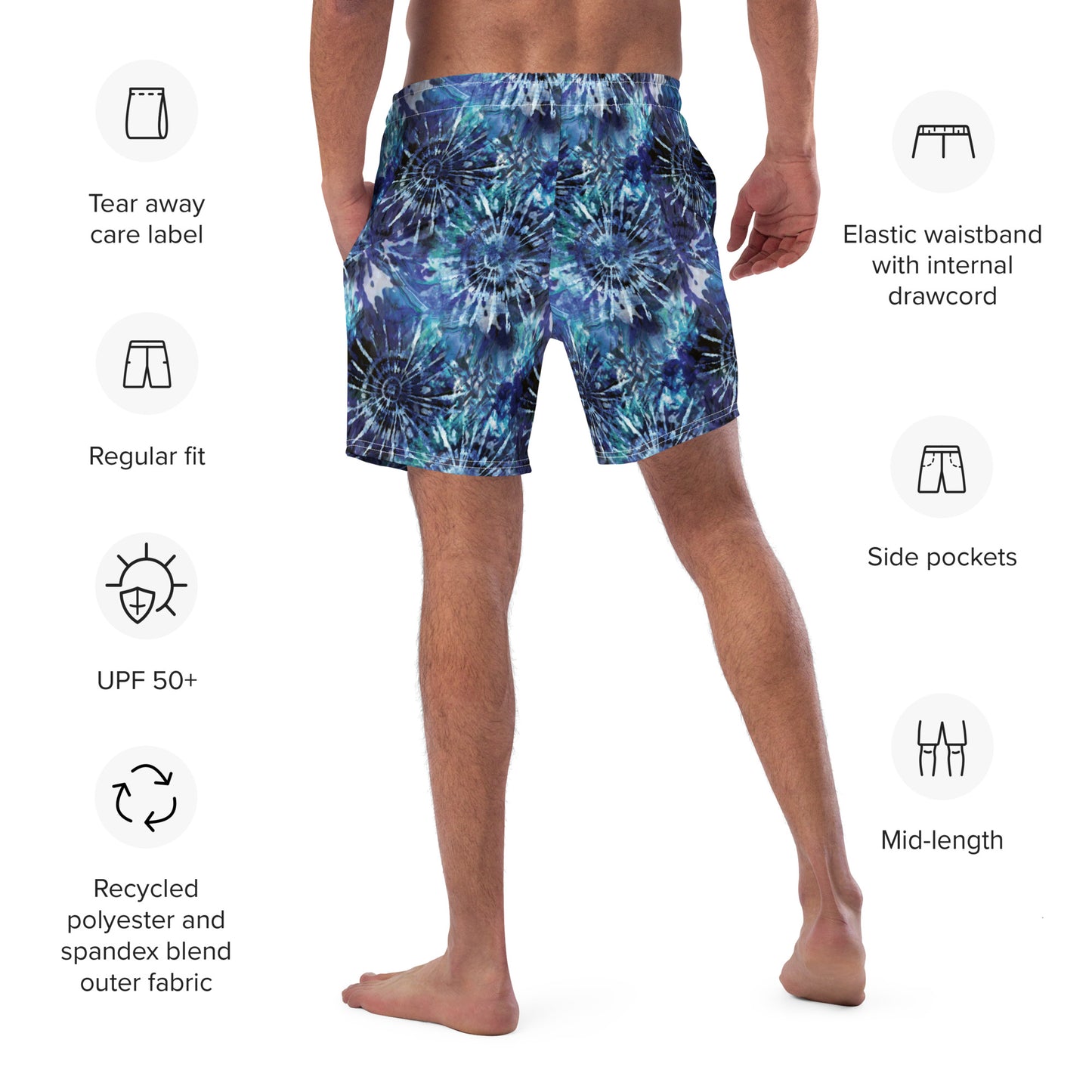 Men's Swim Trunks (Glamourange Mens Swim Trunks By Patterns - 0019 Model)