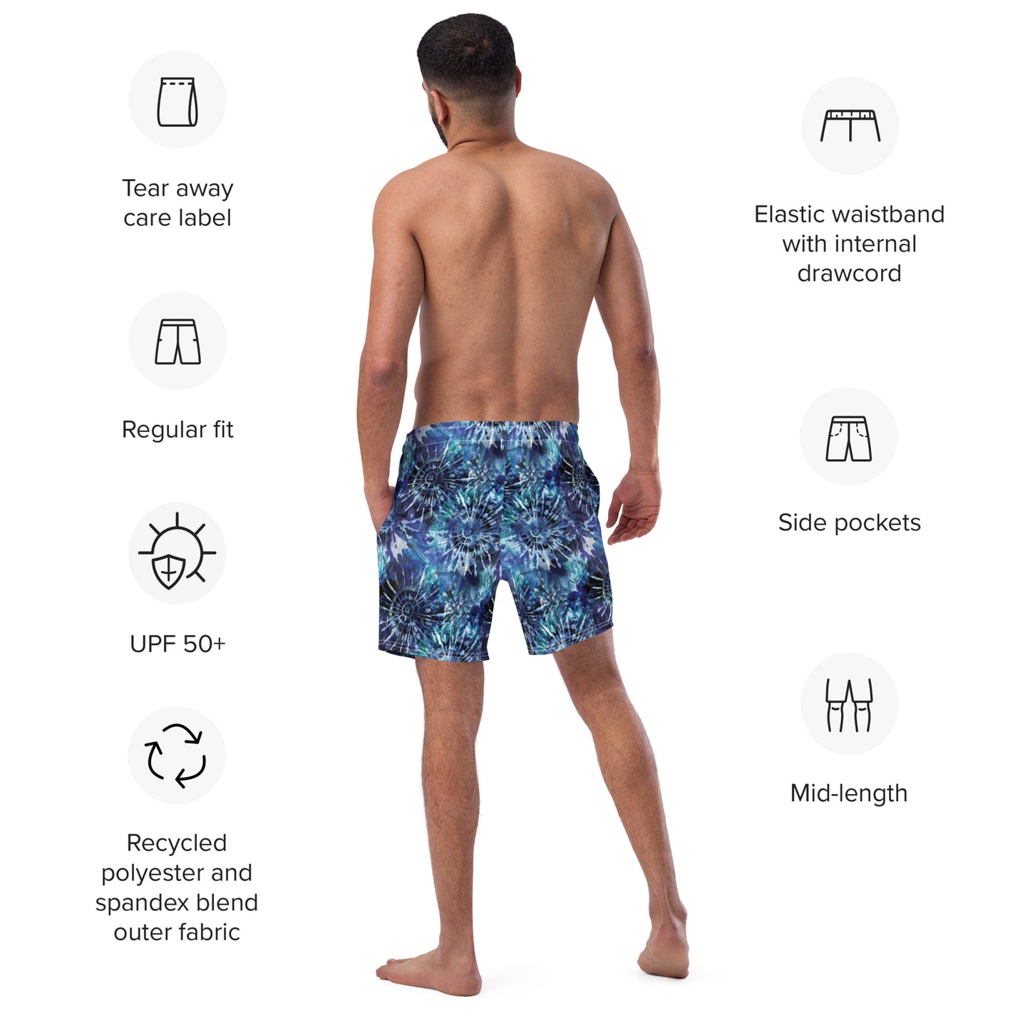 Men's Swim Trunks (Glamourange Mens Swim Trunks By Patterns - 0019 Model)