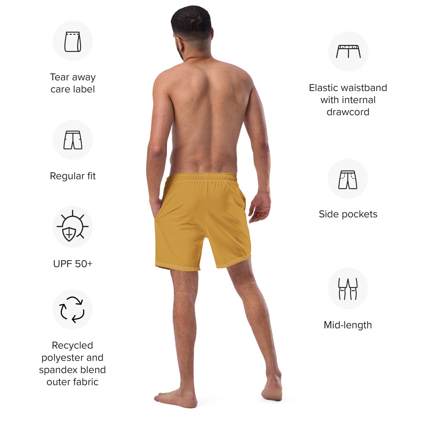 Men's Swim Trunks (Glamourange Mens Swim Trunks By Patterns - 0020 Model)