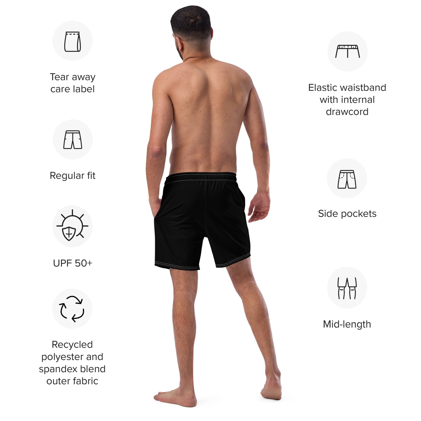 Men's Swim Trunks (Glamourange Mens Swim Trunks By Colours - 001 Model)