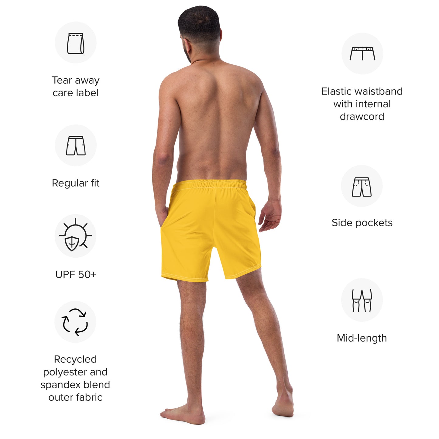 Men's Swim Trunks (Glamourange Mens Swim Trunks By Colours - 006 Model)