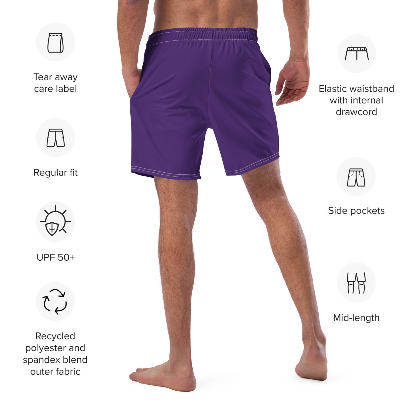 Men's Swim Trunks (Glamourange Mens Swim Trunks By Colours - 009 Model)