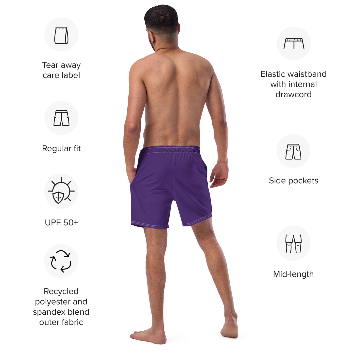 Men's Swim Trunks (Glamourange Mens Swim Trunks By Colours - 009 Model)