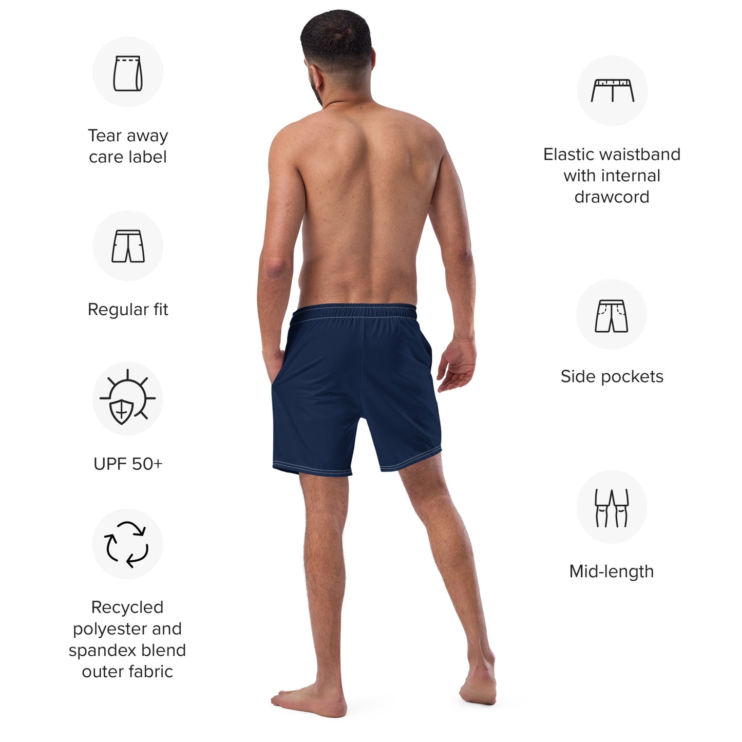 Men's Swim Trunks (Glamourange Mens Swim Trunks By Colours - 0010 Model)