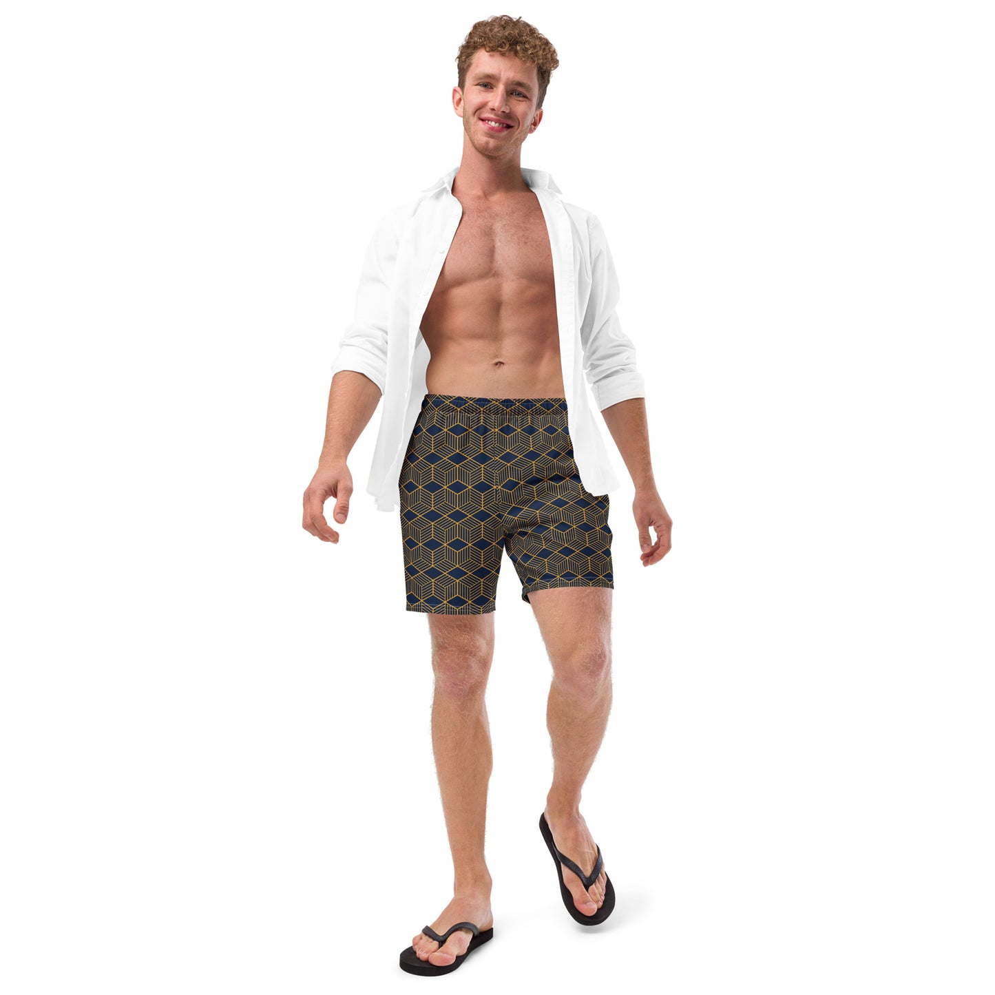 Men's Swim Trunks (Glamourange Mens Swim Trunks By Patterns - 005 Model)