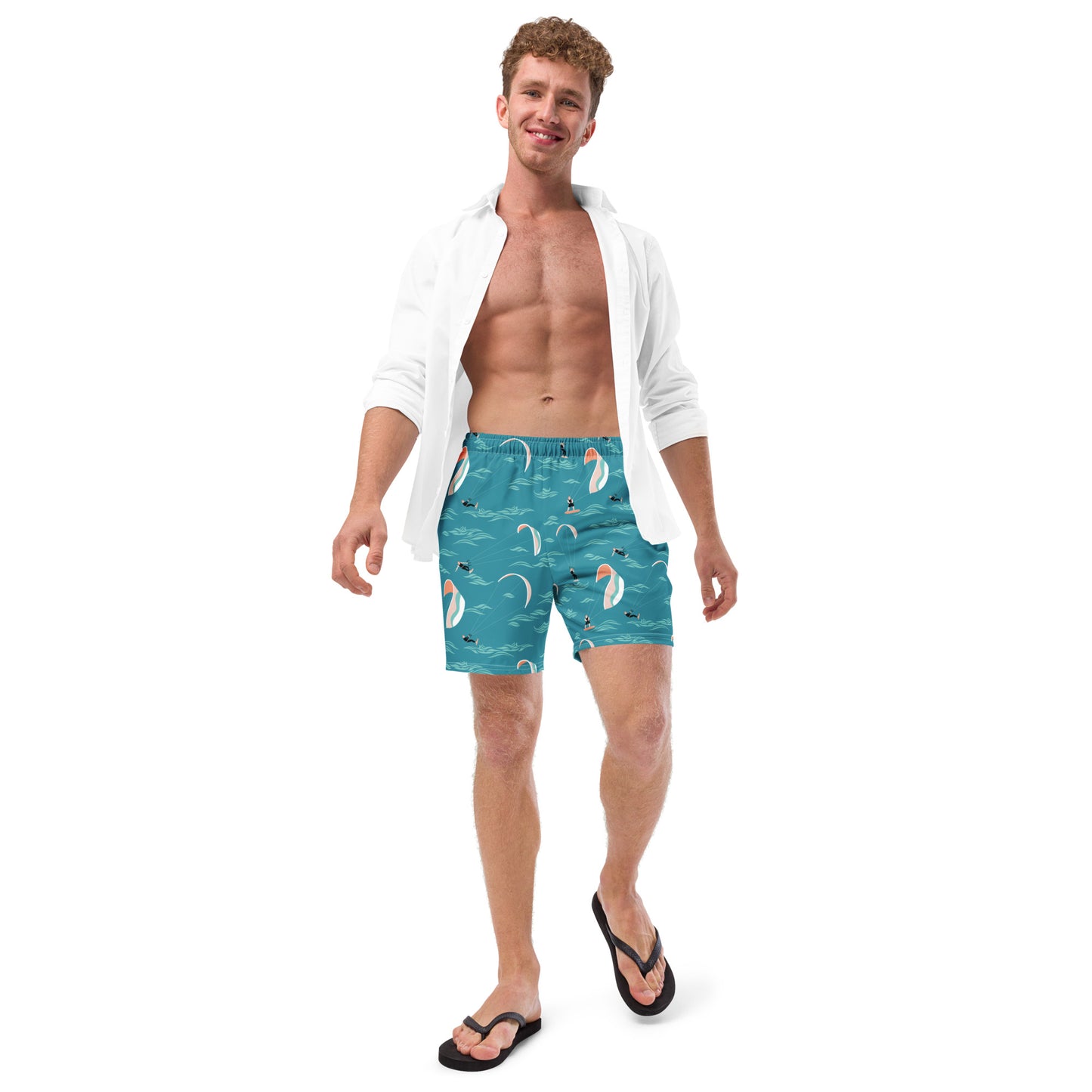 Men's Swim Trunks (Glamourange Mens Swim Trunks By Patterns - 006 Model)