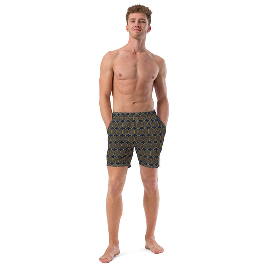 Men's Swim Trunks (Glamourange Mens Swim Trunks By Patterns - 005 Model)