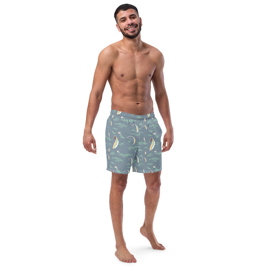Men's Swim Trunks (Glamourange Mens Swim Trunks By Patterns - 007 Model)