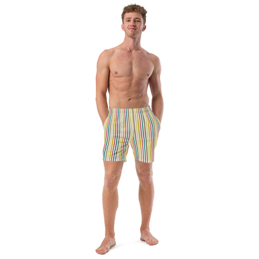 Men's Swim Trunks (Glamourange Mens Swim Trunks By Patterns - 0011 Model)