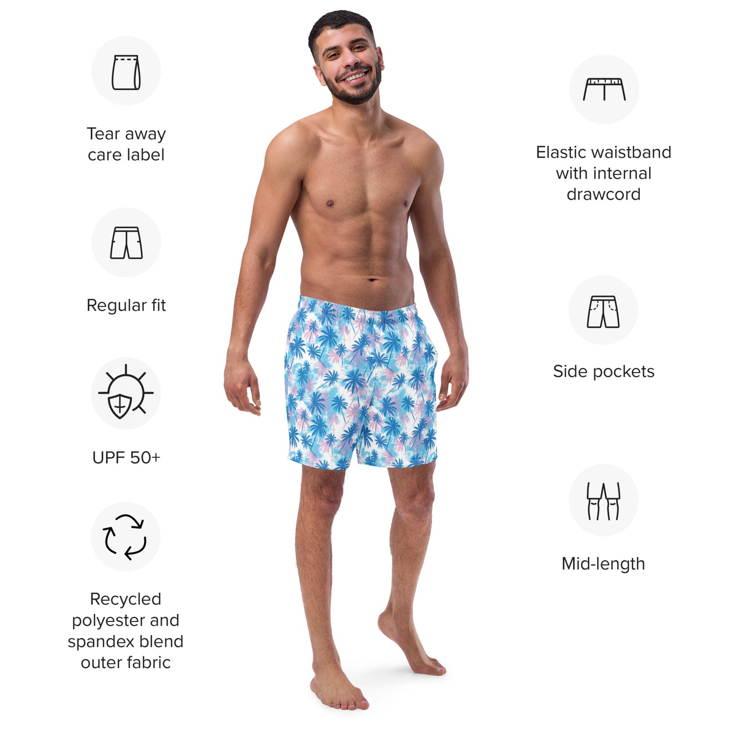 Men's Swim Trunks (Glamourange Mens Swim Trunks By Patterns - 0017 Model)