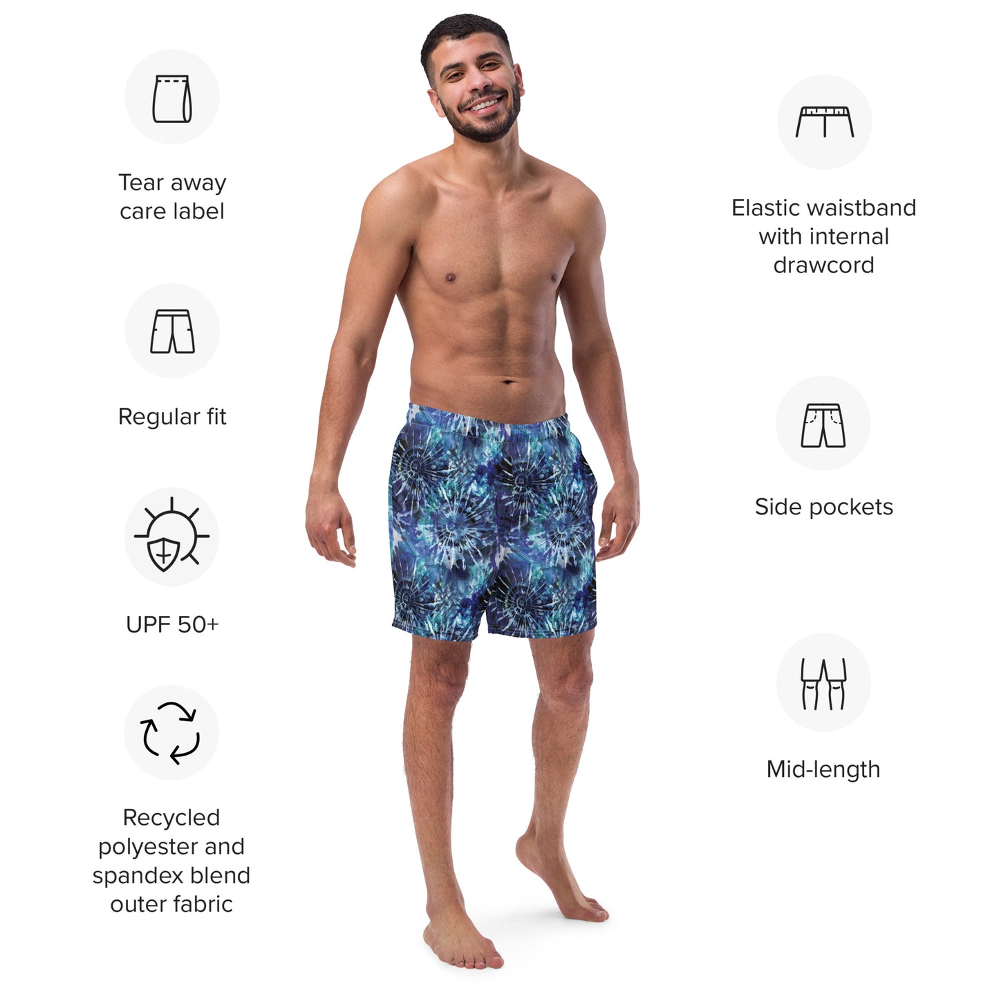 Men's Swim Trunks (Glamourange Mens Swim Trunks By Patterns - 0019 Model)